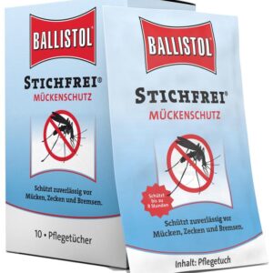 Ballistol Mygg og Flåttmiddel Stikk-fri våtserviett (10-pakn.)