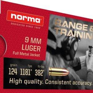 Norma 9mm Luger FMJ 124gr 50pk