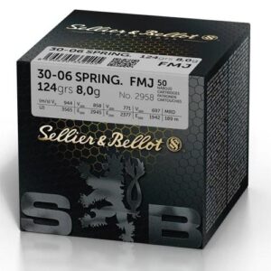 Sellier & Bellot(S&B) 30-06 Spring FMJ 124grs 8,0g 50pk