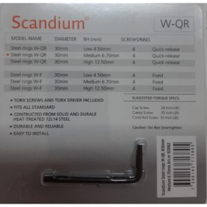 Scandium Ringmontasje T-Quickrelease 30mm For Tikka