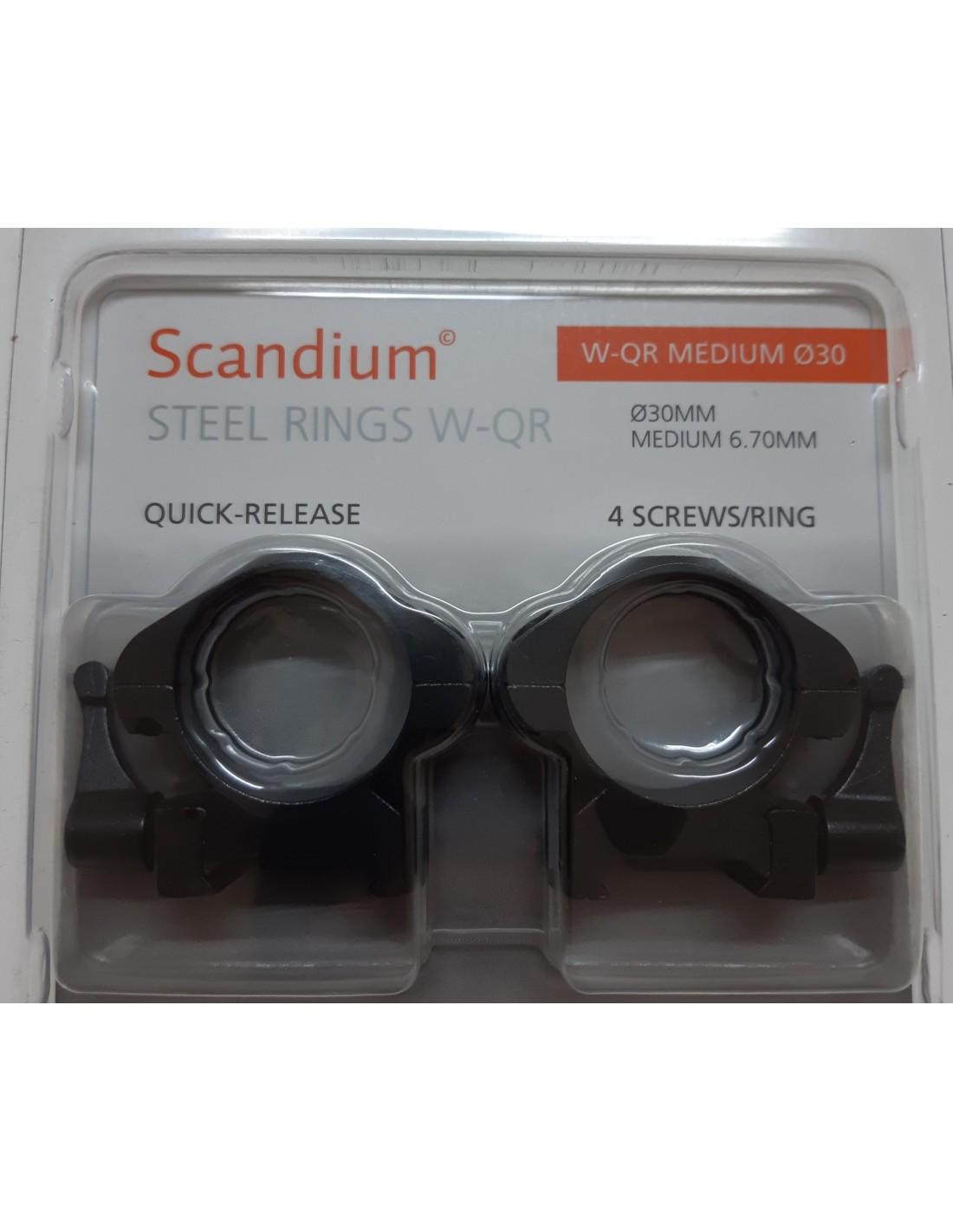Scandium Ringmontasje W-quickrelease 30mm For Weaver/picatinny - Høy