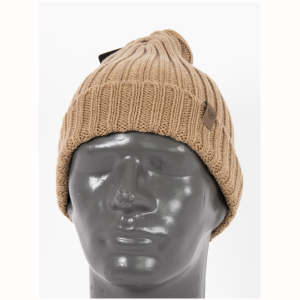 Strikket lue beige
