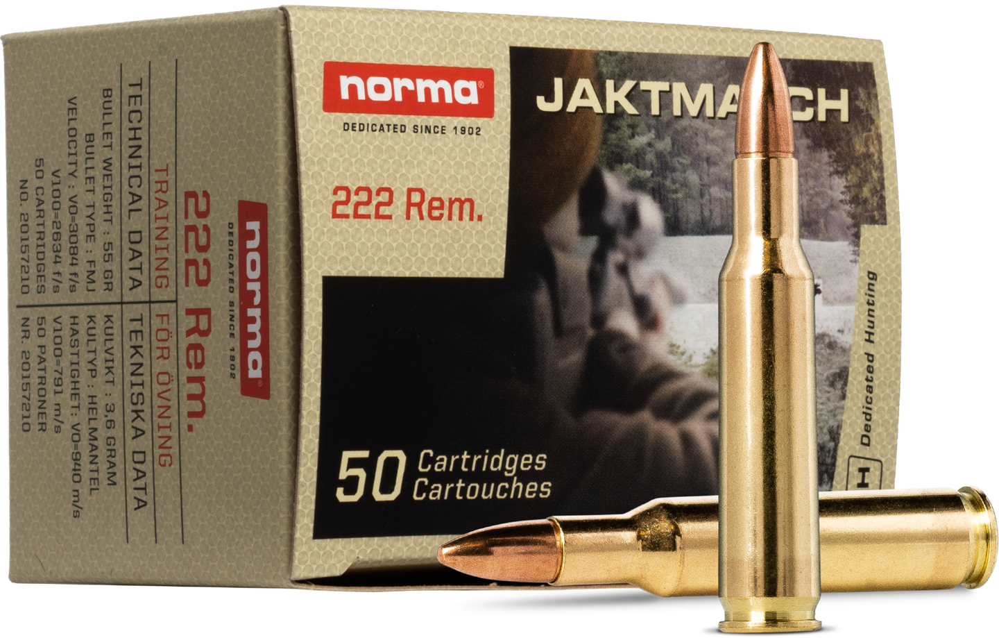 Norma Jaktmatch 222 Rem 55gr / 3,6g 50pk