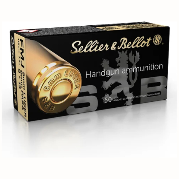 Sellier & Bellot (S&B) 9MM LUGER 115grs 7,5gr FMJ 50pk