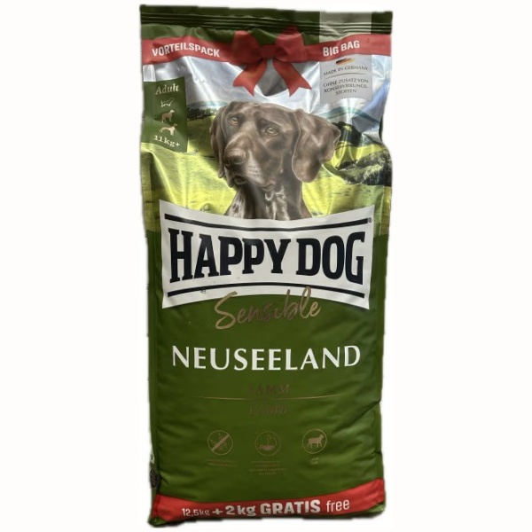 Happy Dog Supreme Sensitive Neuseeland Overfilled Bag 12,5Kg+2kg M/21% Lam