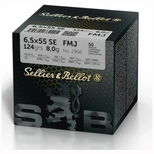Sellier & Bellot (S&B) 6,5x55 FMJ 124grs 8,0g 50pk