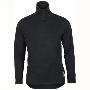 Ullfrotté trøye Half-Zip Bråtens - Sort