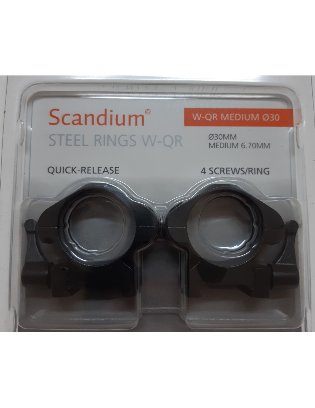 Scandium Ringmontasje W-quickrelease 30mm For Weaver/picatinny - Høy