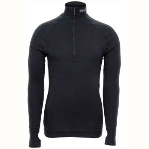 Brynje Arctic Zip Polo 3/4 neck Black Herre