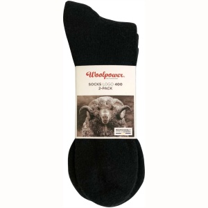 Woolpower Socks 2-pack Logo Classic 400 Black