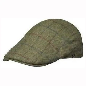 Chevalier Dalton Tweed Sixpence Cap Winter Moss Checked