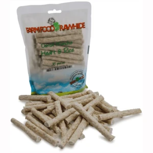 Farm Food Rawhide Munchie Heart & Rice