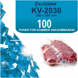 Brecom Poser til kammervakuum maskin 100 stk. i pakke str. 200x300mm