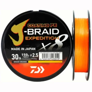 Daiwa J-Braid Expedition X8E 0,10mm 7kg 150m Smash Orange