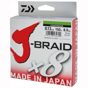 Daiwa J-BRAIDX8 20LB 0.16mm 9,1kg-150m Chartreuse