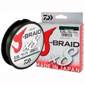 Daiwa J-BRAIDX8 13kg .20mm-300m Dark Green