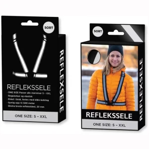 Refleksvest Sort One Size
