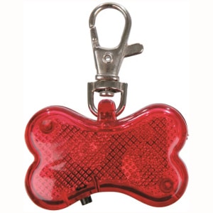 Hundelykt 4,5x2cm Benformet Rød