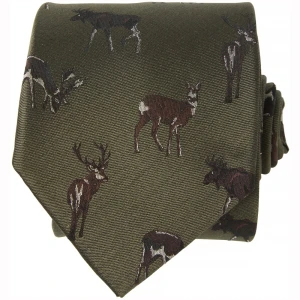 Chevalier Dixter Silk Tie Rifle Green Deer