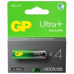 GP Ultra+ Alkalisk batteri AA - 4pk