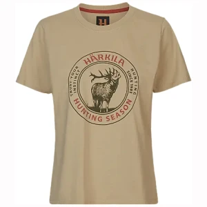 Harkila Stag Badge Kortermet T-skjorte W Beech