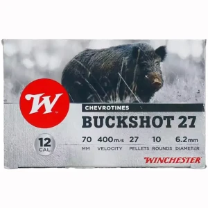 Winchester. 12/70 BUCKSHOT 27 pellets 38g. 10pk